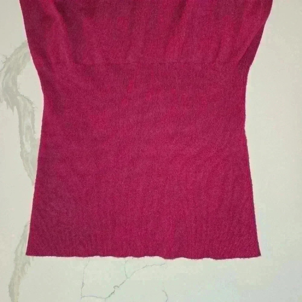 Express Design Studio Mock Turtleneck Cap Sleeve … - image 4